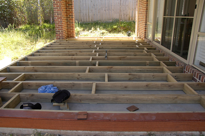 U Deck Over Existing Concrete Slab, How To Build A Raised Deck Over Concrete Patio